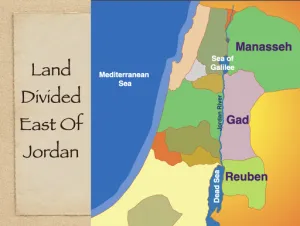Click to enlarge image. Joshua 13 - East Jordan Land Divided