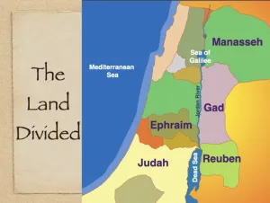 Click to enlarge image. Joshua 16 - Land Divided Ephraim