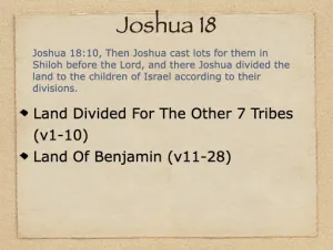 Joshua 18 Outline