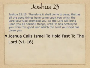 Click to enlarge image. Joshua 23 Outline