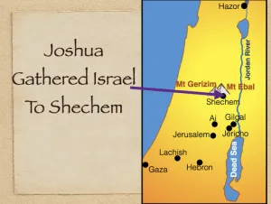 Click to enlarge image. Joshua 24 - Joshua Gathered Israel To Shechem