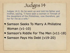 Click to enlarge image. Judges 14 Outline