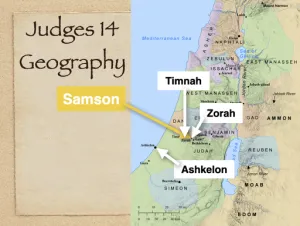 Click to enlarge image. Judges 14 - Judges 14 Geography