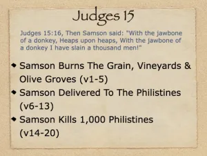 Click to enlarge image. Judges 15 Outline