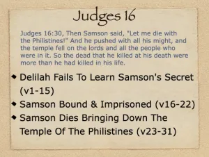 Judges 16 Outline