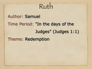 Click to enlarge image. Ruth: Book Introduction