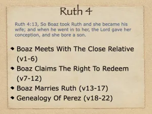 Ruth 4 Outline