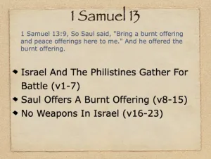 Click to enlarge image. 1 Samuel 13 Outline