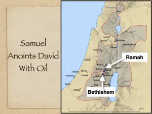 Click to enlarge image. 1 Samuel 16 - Samuel Anoints David With Oil