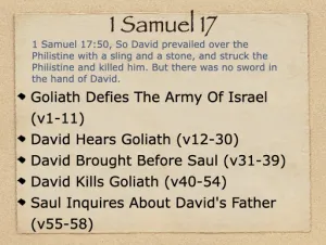 Click to enlarge image. 1 Samuel 17 Outline