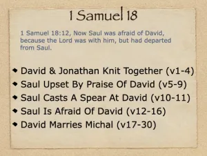 Click to enlarge image. 1 Samuel 18 Outline