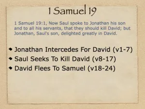 1 Samuel 19 Outline