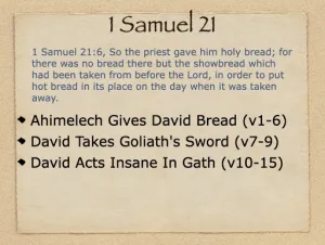 Click to enlarge image. 1 Samuel 21 Outline