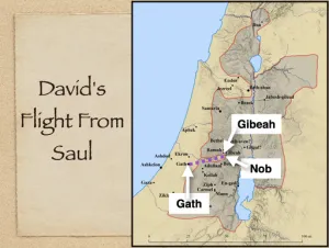 Click to enlarge image. 1 Samuel 21 - Davids Flight From Saul