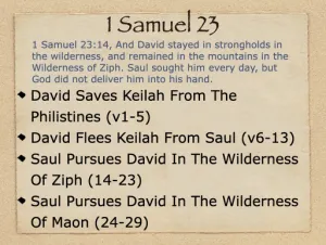 Click to enlarge image. 1 Samuel 23 Outline