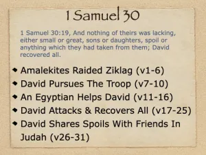 Click to enlarge image. 1 Samuel 30 Outline