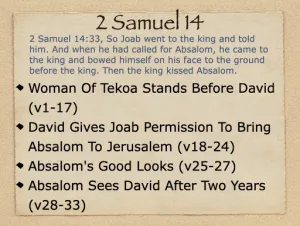 Click to enlarge image. 2 Samuel 14 Outline