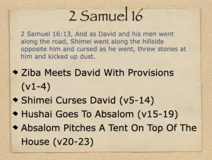 2 Samuel 16 Outline