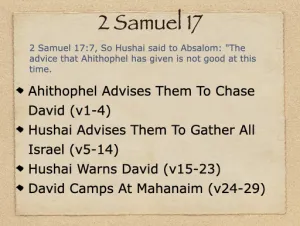 Click to enlarge image. 2 Samuel 17 Outline