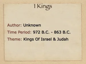 Click to enlarge image. 1 Kings: Book Introduction