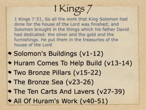 1 Kings 7 Outline