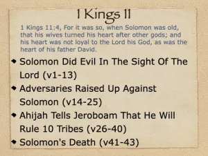 1 Kings 11 Outline