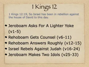 Click to enlarge image. 1 Kings 12 Outline