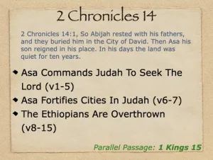 Click to enlarge image. 2 Chronicles 14 Outline