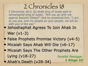 Click to enlarge image. 2 Chronicles 18 Outline