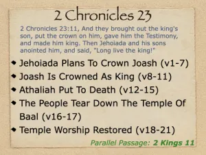 Click to enlarge image. 2 Chronicles 23 Outline