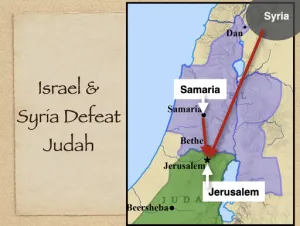Click to enlarge image. 2 Chronicles 28 - Israel And Syria Defeat Judah