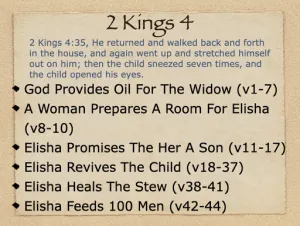 Click to enlarge image. 2 Kings 4 Outline