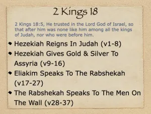 2 Kings 18 Outline