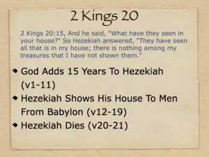 2 Kings 20 Outline