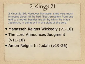 2 Kings 21 Outline