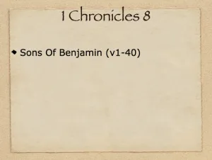 1 Chronicles 8 Outline