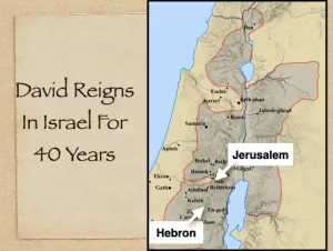 Click to enlarge image. 1 Chronicles 12 - David Reigns In Israel For Forty Years