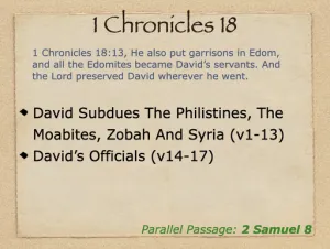 1 Chronicles 18 Outline