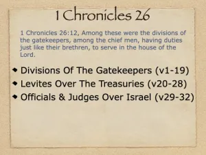 1 Chronicles 26 Outline
