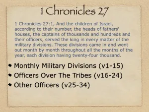 1 Chronicles 27 Outline