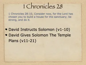 1 Chronicles 28 Outline