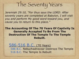 Click to enlarge image. Ezra 6 - The Seventy Years