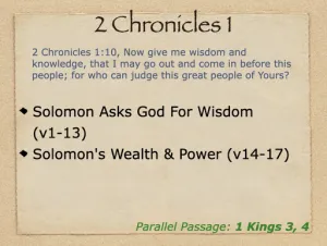 2 Chronicles 1 Outline