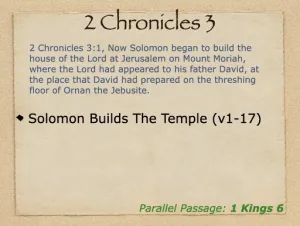 2 Chronicles 3 Outline