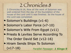 2 Chronicles 8 Outline