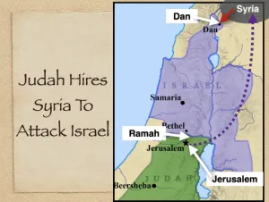 Click to enlarge image. 2 Chronicles 16 - Judah Hires Syria To Attack Israel