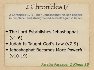 2 Chronicles 17 Outline