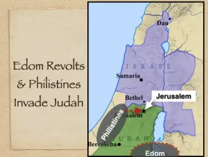 Click to enlarge image. 2 Chronicles 21 - Edom Revolts And Philistines Invade Judah