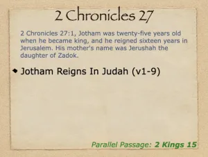 Click to enlarge image. 2 Chronicles 27 Outline