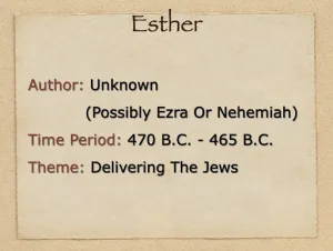 Click to enlarge image. Esther: Book Introduction